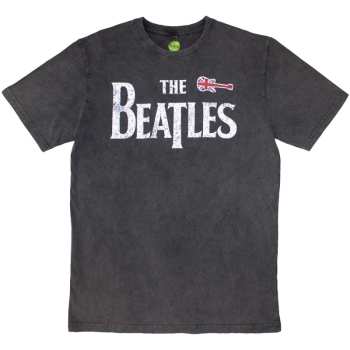 Merch The Beatles: Stone Wash Tričko Guitar & Drop T