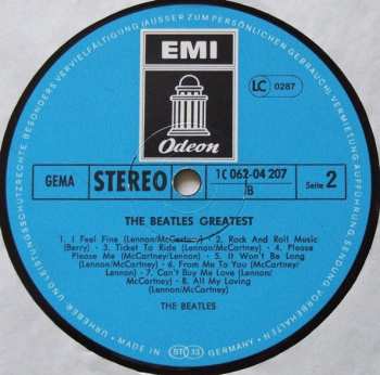 LP The Beatles: The Beatles' Greatest 644823