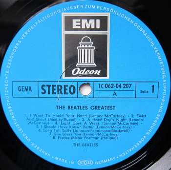 LP The Beatles: The Beatles' Greatest 653369