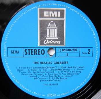 LP The Beatles: The Beatles' Greatest 653369