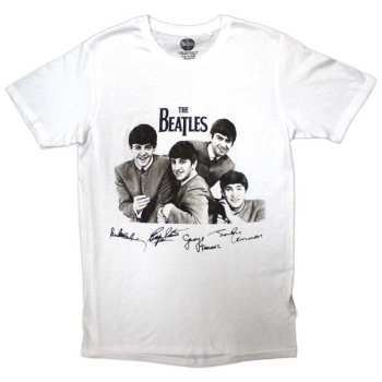 Merch The Beatles: Tričko Mop Tops & Signatures