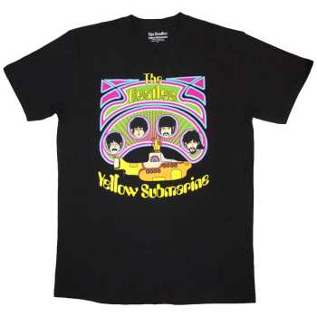 Merch The Beatles: Tričko Yellow Submarine Heads In Circles V2