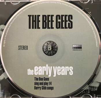 CD Bee Gees: The Early Years (The Bee Gees Sing And Play 14 Barry Gibb Songs) 598522