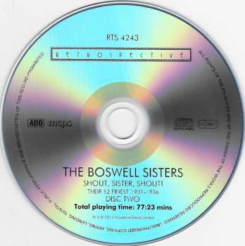 2CD The Boswell Sisters: Shout, Sister, Shout! Their 52 Finest 1931-1936 346907