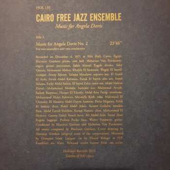 LP The Cairo Free Jazz Ensemble: Music For Angela Davis LTD 124503