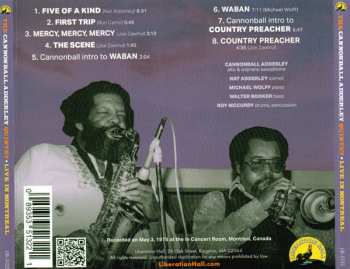 CD The Cannonball Adderley Quintet: Live In Montreal (May 1975) 616005