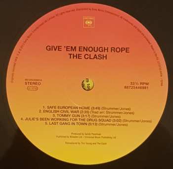 LP The Clash: Give 'Em Enough Rope 612885