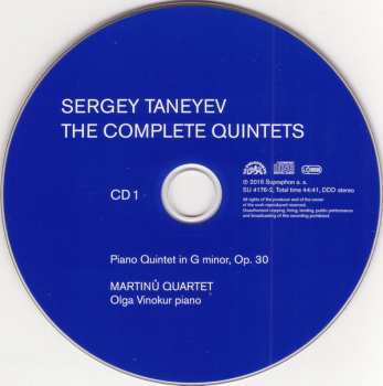 2CD Sergey Ivanovich Taneyev: The Complete Quintets 7721