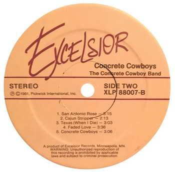 LP The Concrete Cowboy Band: The Concrete Cowboy Band 562558