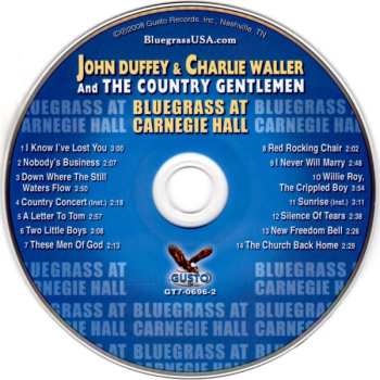 CD The Country Gentlemen: Bluegrass At Carnegie Hall 607236