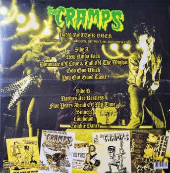 LP The Cramps: You Better Duck - Live At Clutch Cargos, Detroit, MI, Dec 29th 1982 CLR | LTD 582794