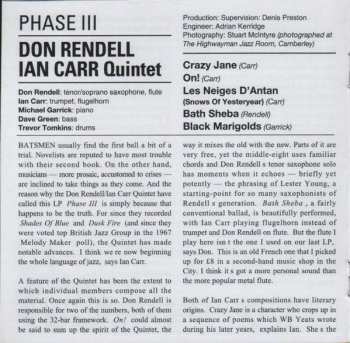 2CD The Don Rendell / Ian Carr Quintet: Phase III / Live 551160