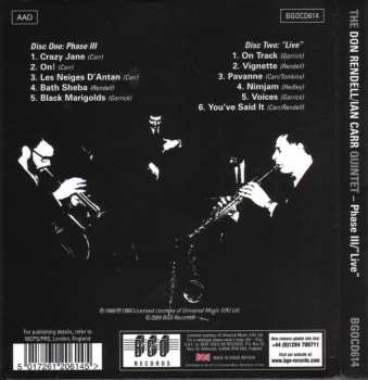 2CD The Don Rendell / Ian Carr Quintet: Phase III / Live 551160