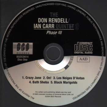 2CD The Don Rendell / Ian Carr Quintet: Phase III / Live 551160