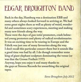 CD The Edgar Broughton Band: Live In Hamburg (The Fabrik Concert 1973) 307137