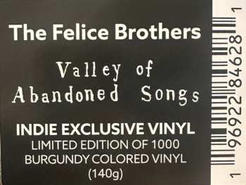 LP The Felice Brothers: Valley Of Abandoned Songs CLR | LTD 668627