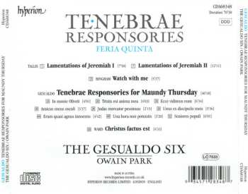 CD The Gesualdo Six: Tenebrae Responsories (Feria Quinta) 592571