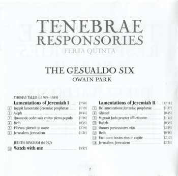 CD The Gesualdo Six: Tenebrae Responsories (Feria Quinta) 592571