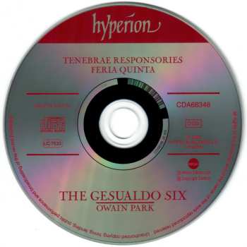 CD The Gesualdo Six: Tenebrae Responsories (Feria Quinta) 592571