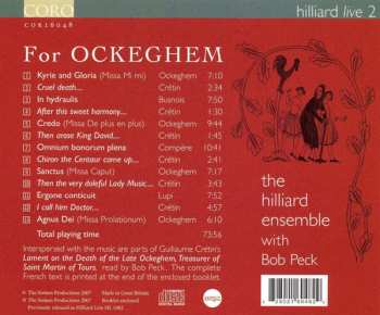 CD The Hilliard Ensemble: For Ockeghem 548529