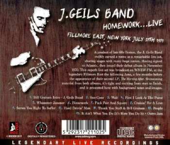 CD The J. Geils Band: Homework... Live Fillmore East, New York July 27th 1971 557891