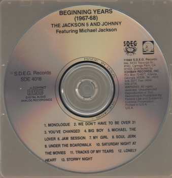 CD The Jackson 5: Beginning Years 1967-1968 248036