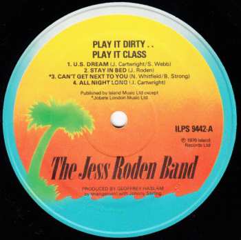 LP The Jess Roden Band: Play It Dirty . . Play It Class 620888