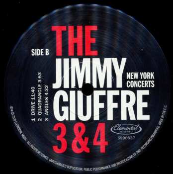 2LP The Jimmy Giuffre Trio: New York Concerts LTD 261620