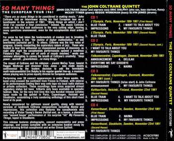 4CD John Coltrane Quintet: So Many Things (The European Tour 1961) 548649