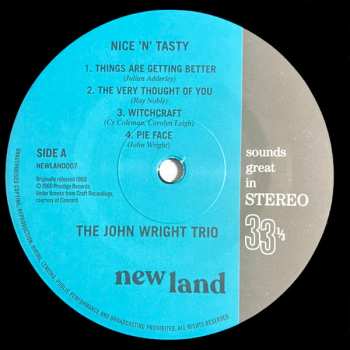 LP The John Wright Trio: Nice 'N' Tasty 581762