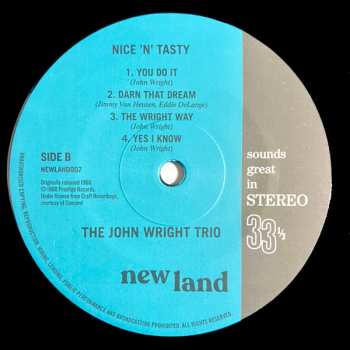 LP The John Wright Trio: Nice 'N' Tasty 581762