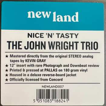 LP The John Wright Trio: Nice 'N' Tasty 581762