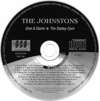 2CD The Johnstons: The Johnstons • Give A Damn • The Barleycorn 405097