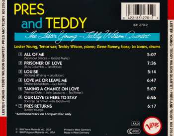 CD The Lester Young-Teddy Wilson Quartet: Pres And Teddy 563647