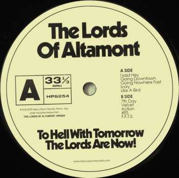 LP The Lords Of Altamont: To Hell With Tomorrow The Lords Are Now! 582594