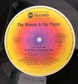 LP The Mamas & The Papas: 16 Of Their Greatest Hits 648699