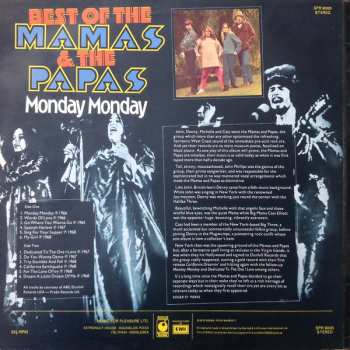 LP The Mamas & The Papas: Best Of The Mamas & The Papas - Monday Monday 638710