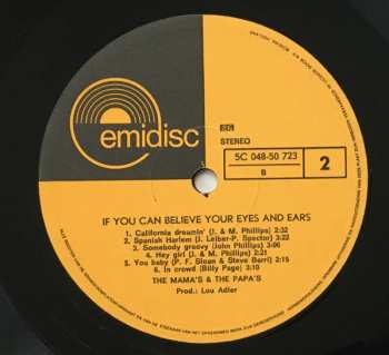 LP The Mamas & The Papas: If You Can Believe Your Eyes And Ears 633141