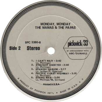 LP The Mamas & The Papas: Monday, Monday 655639