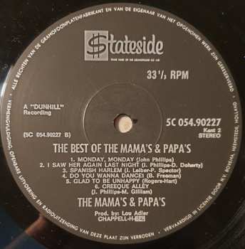 LP The Mamas & The Papas: The Best Of The Mama's & Papa's 644778