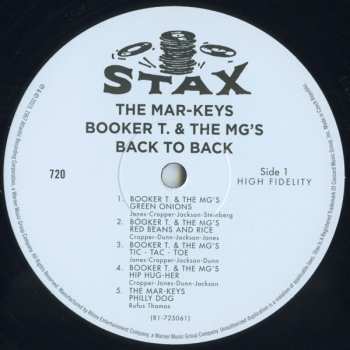 LP Booker T & The MG's: Back To Back 654111