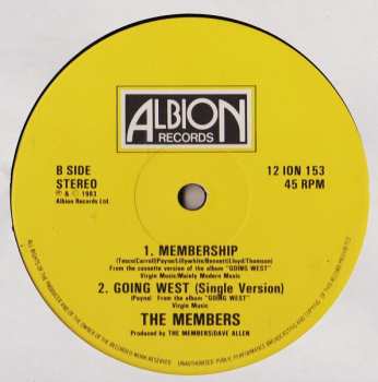 LP The Members: Going West (Dub Version) 585511