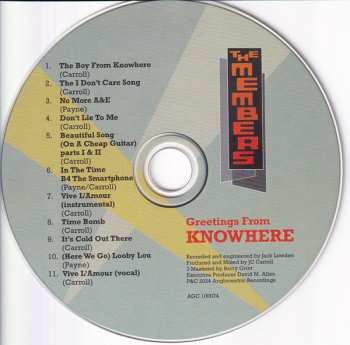 CD The Members: Greetings From Knowhere 620569