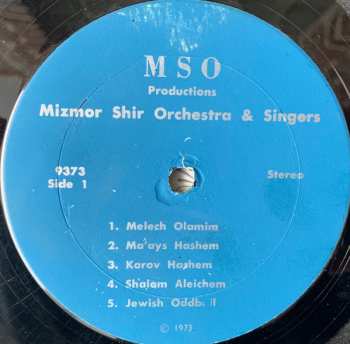 LP The Mizmor Shir Orchestra And Singers: Mizmor Shir Orchestra & Singers 558614