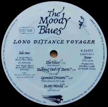 LP The Moody Blues: Long Distance Voyager 651153