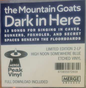 2LP The Mountain Goats: Dark In Here LTD | CLR 356123