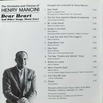 CD Henry Mancini And His Orchestra: Dear Heart (And Other Songs About Love) 620755