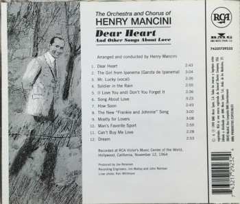 CD Henry Mancini And His Orchestra: Dear Heart (And Other Songs About Love) 620755