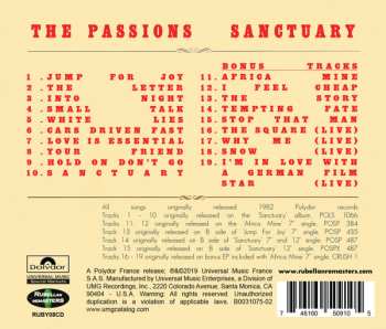 CD The Passions: Sanctuary 596759