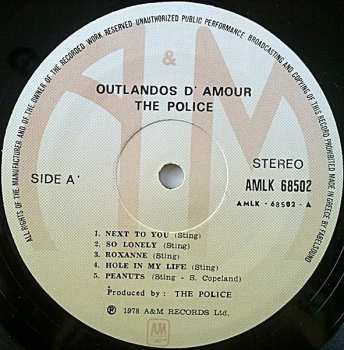 LP The Police: Outlandos D'Amour 642812